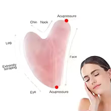 Rose Quartz Gua Sha Face Sculptor — Contouring & Lymphatic Drainage Tool
