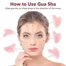 Rose Quartz Gua Sha Face Sculptor — Contouring & Lymphatic Drainage Tool